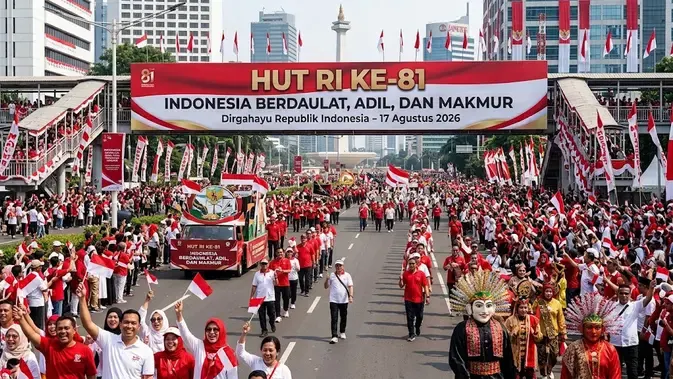 Panduan Rangkaian Acara HUT ke-81 RI, Jadwal Doa Bersama, Upacara Istana, hingga Pesta Rakyat di Monas