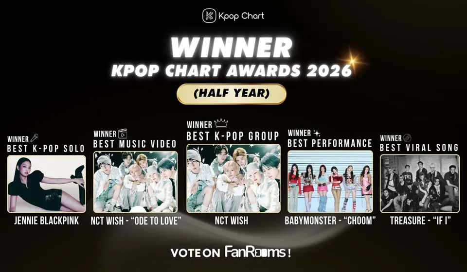 Daftar Pemenang K-pop Chart Awards 2026 Half Year dan Informasi Pemungutan Suara
